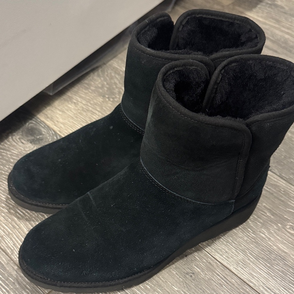 UGG Classic Black Wedge Boots - Picture 3 of 6